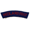 Title, The Midland Regiment (Northumberland and Durham), Embroidered Title, The Midland Regiment (Northumberland and Durham), Embroidered