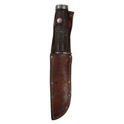 Knife, Fighting, 337-6"Q, CASE XX, with Leather Scabbard