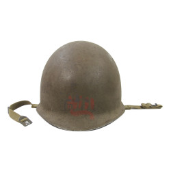 Casque M1, pattes fixes, liner Westinghouse, Nurse, 1st Lt. Helen Hill