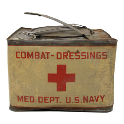 Boîte en métal, Combat-Dressings, Med. Dept., US Navy, Corpsman