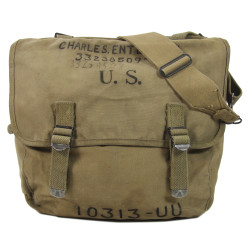 Bag, Field, M-1936, T/4 Charles Enterline, 53rd Gen. Hospital, ETO, Utah Beach, Bretagne, Bastogne