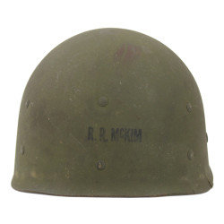 Helmet, M1, Swivel Loops, Schlueter, US Navy, AMM2c Ralph McKim, USS Dayton, PTO
