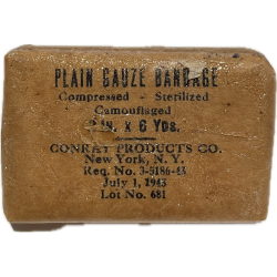Plain Gauze Bandage Compressed, No. 3-5186-43, 1943