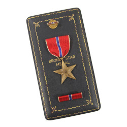 Coffret médaille, Bronze Star, Pvt. Donnie Noblitt, 116th Inf. Regt., 29th Infantry Division, ETO