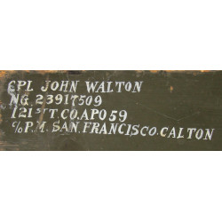 Chest, Wooden, Cpl. John Walton, 121st Transportation Truck Company, Korean War