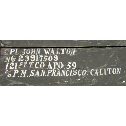 Chest, Wooden, Cpl. John Walton, 121st Transportation Truck Company, Korean War