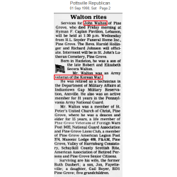 Malle personnelle, Cpl. John Walton, 121st Transportation Truck Company, Guerre de Corée