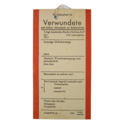 Étiquette de blessé, Wehrmacht, Begleitzette für Verwundete