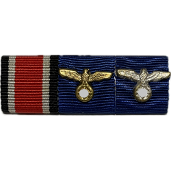 Barre de rubans, Croix de fer, Service long Wehrmacht, 3e et 2e classe