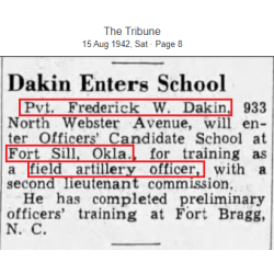 Grouping, 1st Lt. Fred Dakin, 128th Field Arty Bn., 6th Armored Division, Bastogne, ETO