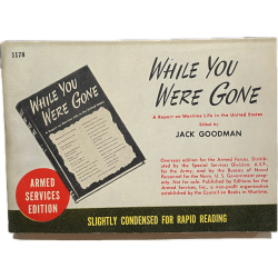 Novel, US Army, WHILE YOU WERE GONE