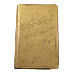 New Testament, Shield, Gold-Plated, For God and our Country, 1943