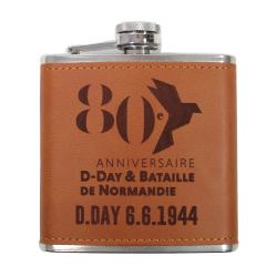 Flask, 80th Anniversary of D-Day, Faux Leather
