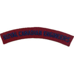 Title, Royal Canadian Engineers, RCE, embroidered