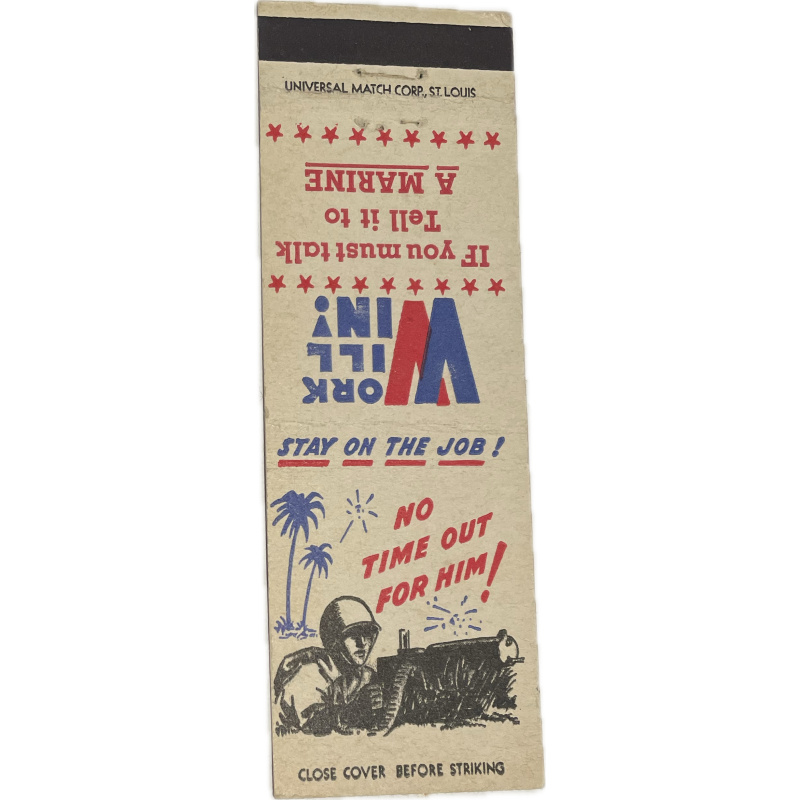 Matchbook, 'IF YOU MUST TALK TELL IT TO A MARINE'