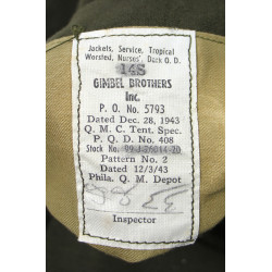 Veste de sortie, US Army Nurse Corps, chocolat, 2nd Lieutenant, 14S, 1943