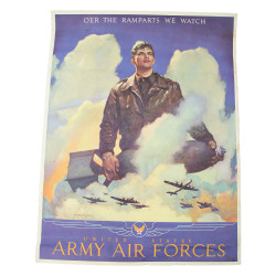 Affiche, O'ER THE RAMPARTS WE WATCH, US Army Air Forces, 1944