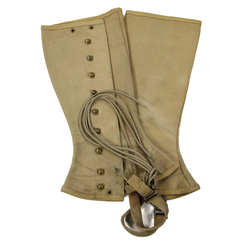 Leggings, Canvas, US Navy, 2L, 1941, Named