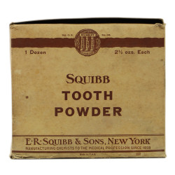 Dentifrice en poudre, E.R. SQUIBB & SONS, Wartime Conservation Container