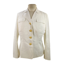 Jacket, Dress, White, US Navy, WAVES, Seaman 2nd Class, Size 16R, Named