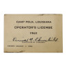 Permit, Driving, Personal, Maj. Percival Churchill, US Army