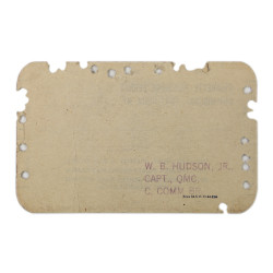 Permis de conduire, Maj. Percival Churchill, US Army