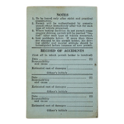 Permis de conduire, Maj. Percival Churchill, US Army