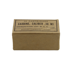 Boîte de cartouches, calibre .30 M1, WESTERN CARTRIDGE COMPANY