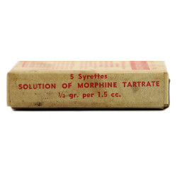 Boîte de 5 syrettes de morphine, USAMD, Item No. 9115500