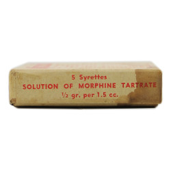 Boîte de 5 syrettes de morphine, USAMD, Item No. 9115500