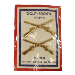 Insignia, Collar, Pair, Infantry, Officer, Wolf-Brown