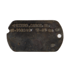 Dog Tag, 2nd Lt. Carol Peters, US Army Nurse Corps