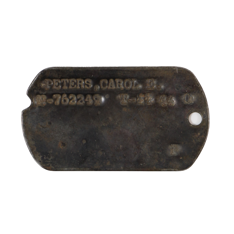Plaque d'identité, Dog Tag, 2nd Lt. Carol Peters, US Army Nurse Corps