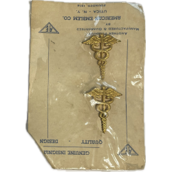 Pair of Medical Officer collar insignia, AMERICAN EMBLEM CO.