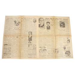 Newspaper, British, Daily Herald, February 17, 1945, 'Martial Law in All Front Line Zones', NAAFI