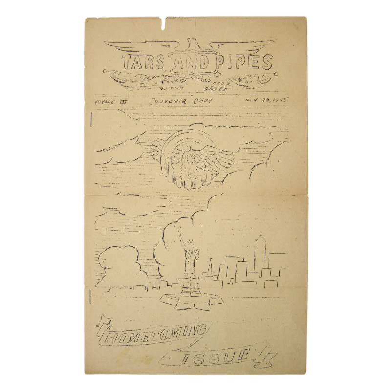 Brochure humoristique, Tars and Pipes, 24 novembre 1945, "Homecoming Issue"
