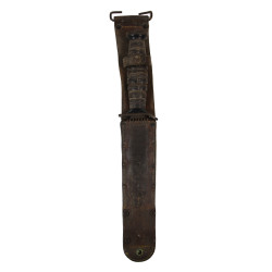 Knife, Trench, USM3, IMPERIAL on Blade, with USM6 Scabbard, BARWOOD 1943, Named