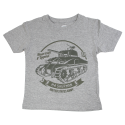 Children's T-shirt, mottled grey, M4 Sherman