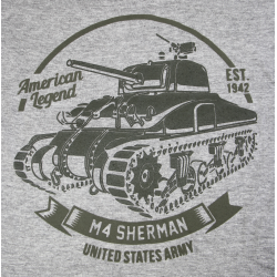 Children's T-shirt, mottled grey, M4 Sherman