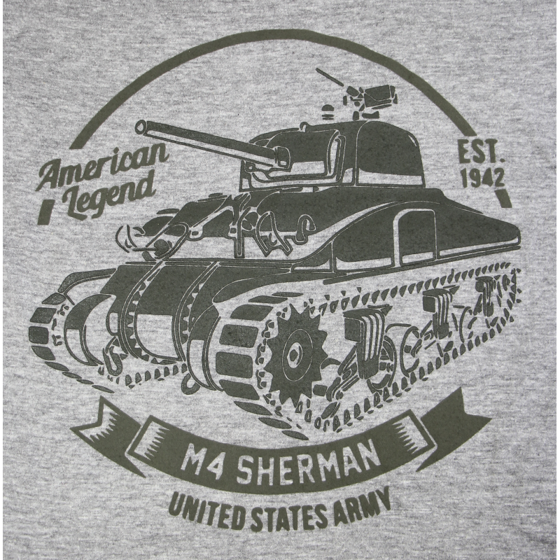 T-shirt enfant, gris chiné, M4 Sherman