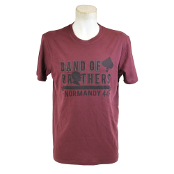 T-shirt, Band of Brothers, Normandy 44, amarante