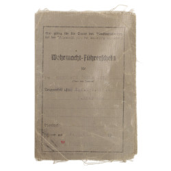 Driver's Licence, Leonhard Schüssler, Heer, 1941