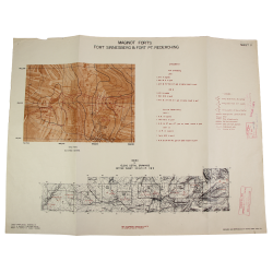 Carte des Forts Sinnesberg & PT. Rederching, US Army, Ligne Maginot