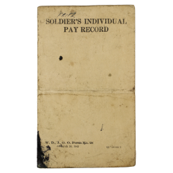 Soldier's Individual Pay Record, US Army, Pfc. Robert Fritz, 203rd Port Company, PTO