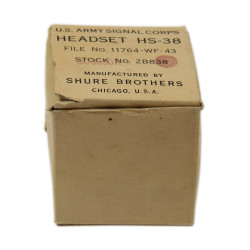 Écouteurs HS-38, US Army Signal Corps, 1943, dans leur boîte