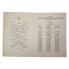 Thanksgiving Menu, 1942, Company E, 502nd PIR, 101st Airborne Division, Fort Bragg