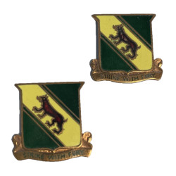 Pair of Distinctive Insignias, 143rd Tank Bn., German Made