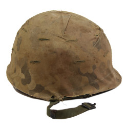 Casque M1, Viêt-Nam, avec couvre-casque Mitchell, 1965-1969