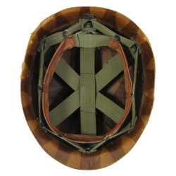 Casque M1, Viêt-Nam, avec couvre-casque Mitchell, 1965-1969