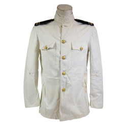 Jacket, Summer, White, US Navy, Lt. (J.G.) Herbert Coggin, USS Alkes
